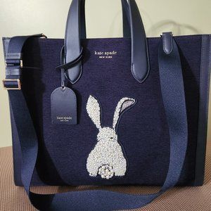 KATE SPADE MANHATTAN BUNNY LARGE TOTE BAG